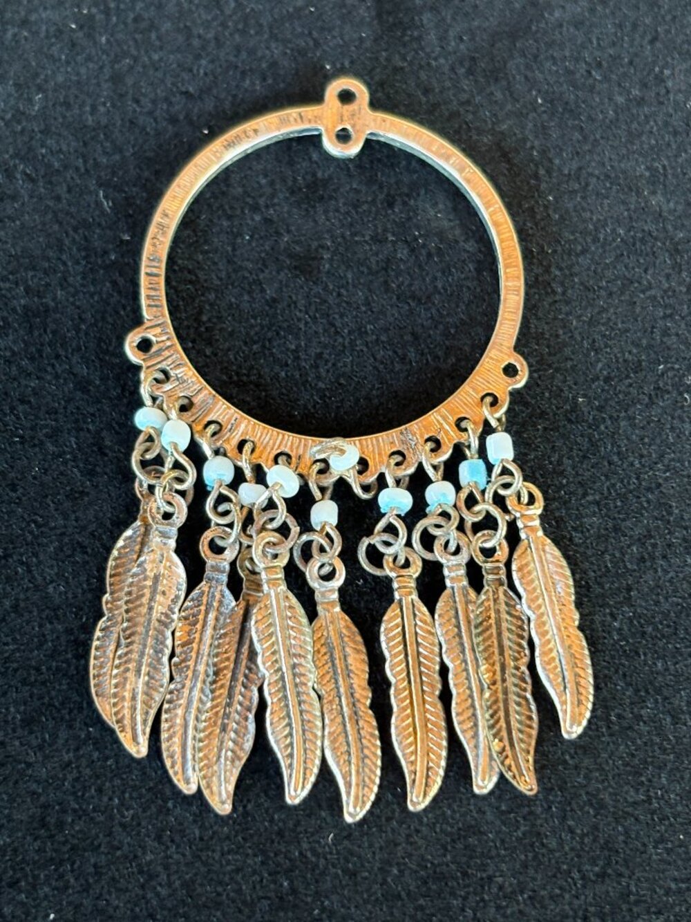 Dream Catcher Pendant Metal Feathers